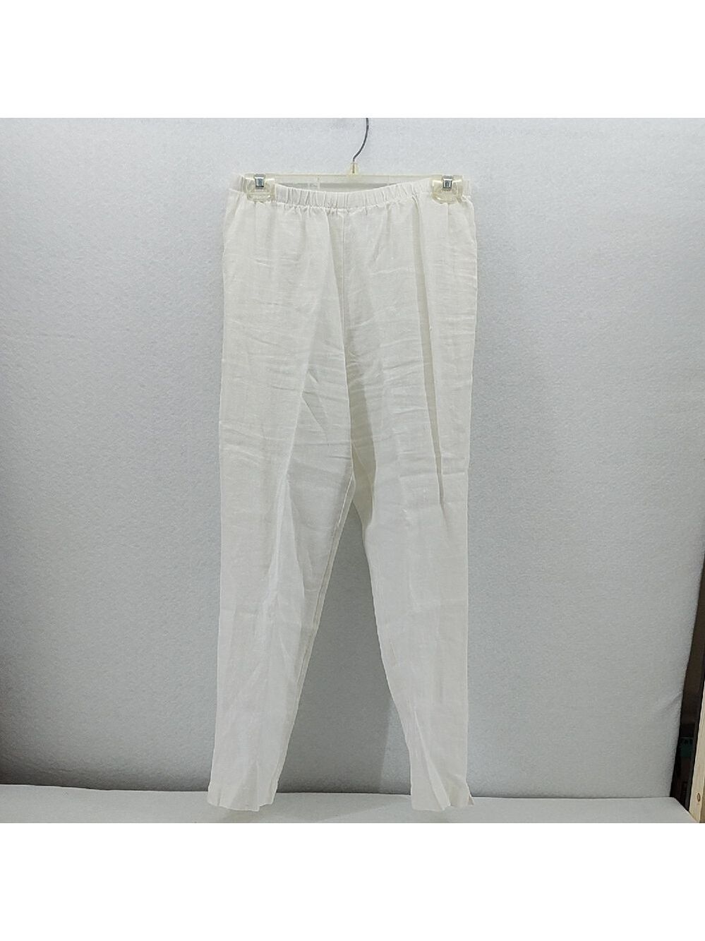 Hot Cotton White Trousers Straight Leg